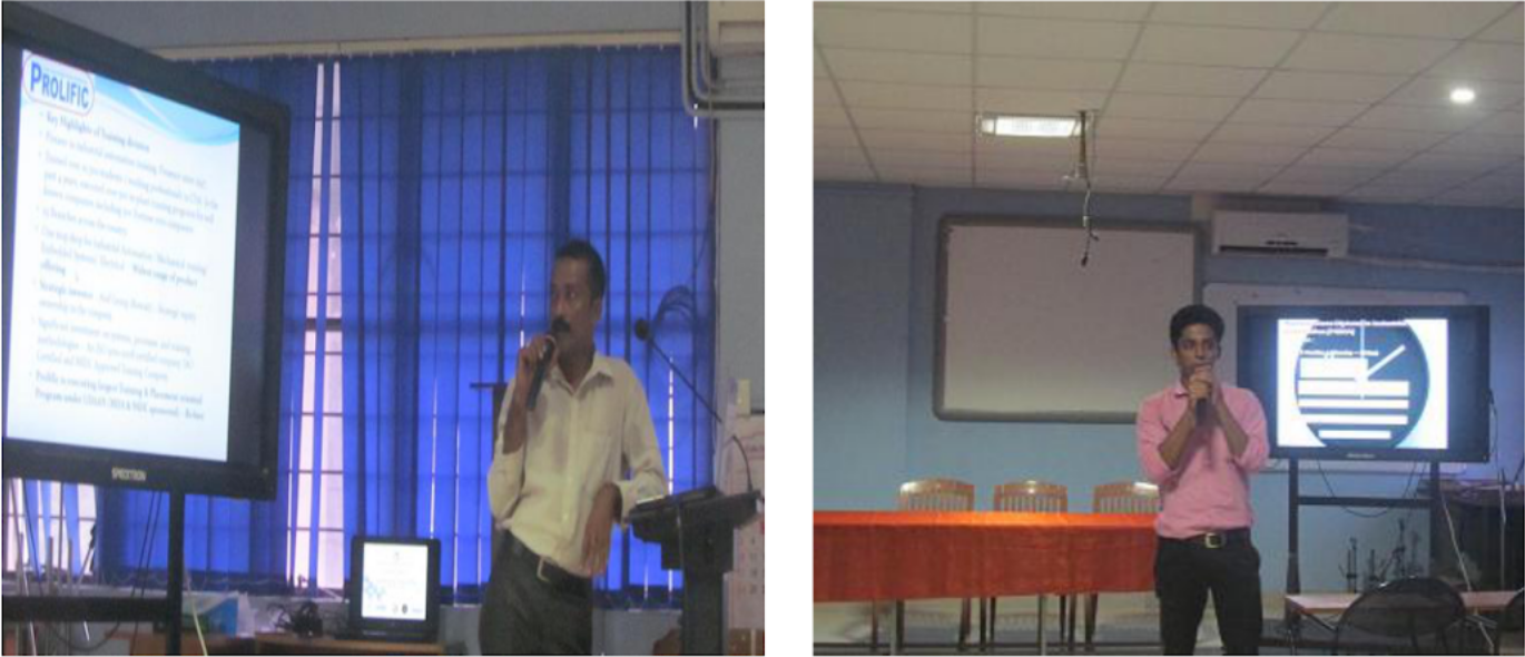 Mr.Subash & Mr.Sainudheen (Prolific Systems, Kochi) handling the session on “Automation”